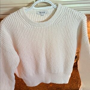 Madewell off white crop type Sweater